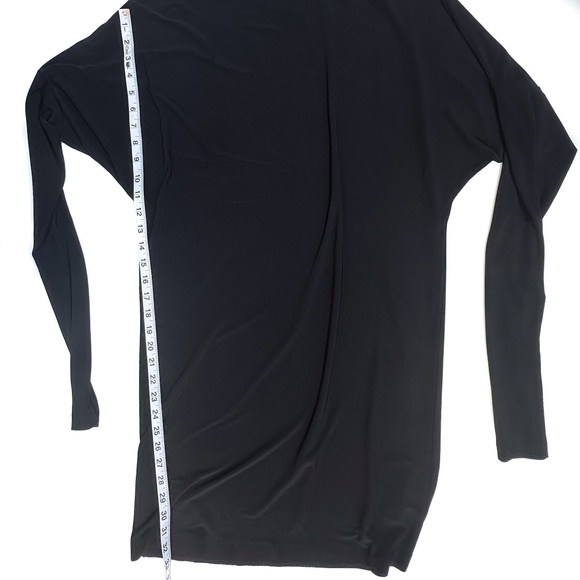 Norma Kamali All In One‎ Little Black Dress Long Sleeve Mini Stretch - Size M - Picture 4 of 7